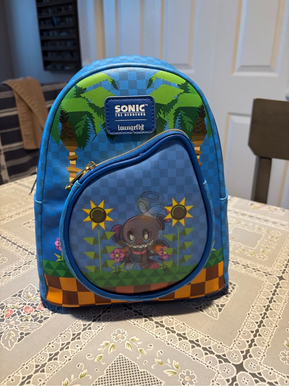 Loungefly Sonic The Hedgehog Blue & Green Kids Mini Backpack